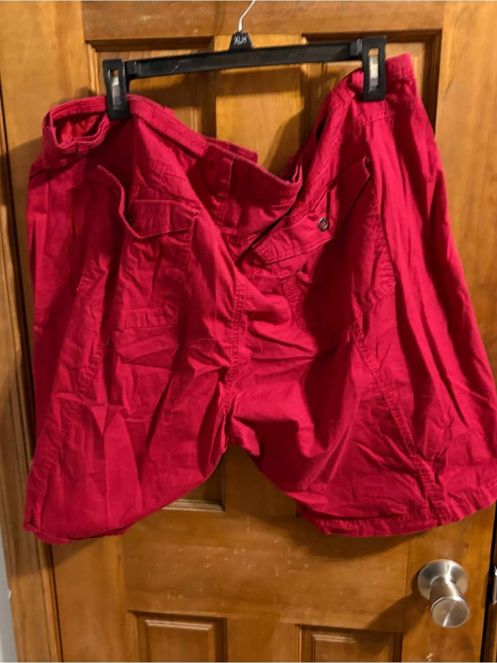 Ash Red Cargo Shorts - Women's
